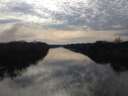 A Serene Moment  Looking off the bridge to the West in Selma